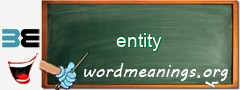 WordMeaning blackboard for entity